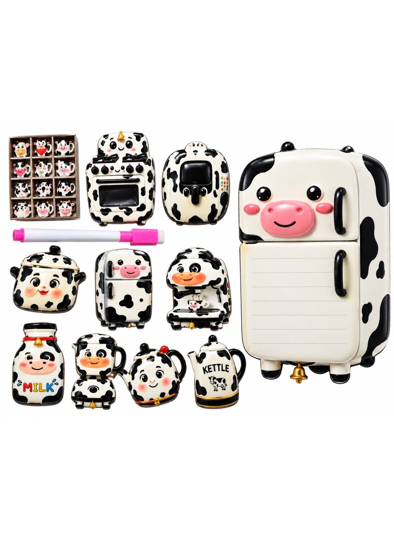Magnetic Refrigerator Decor Set (Cartoon Design) with Memo Board and Marker – Cute Kitchen Accessories for Organizing Notes and Decorating the Fridge - Image 2