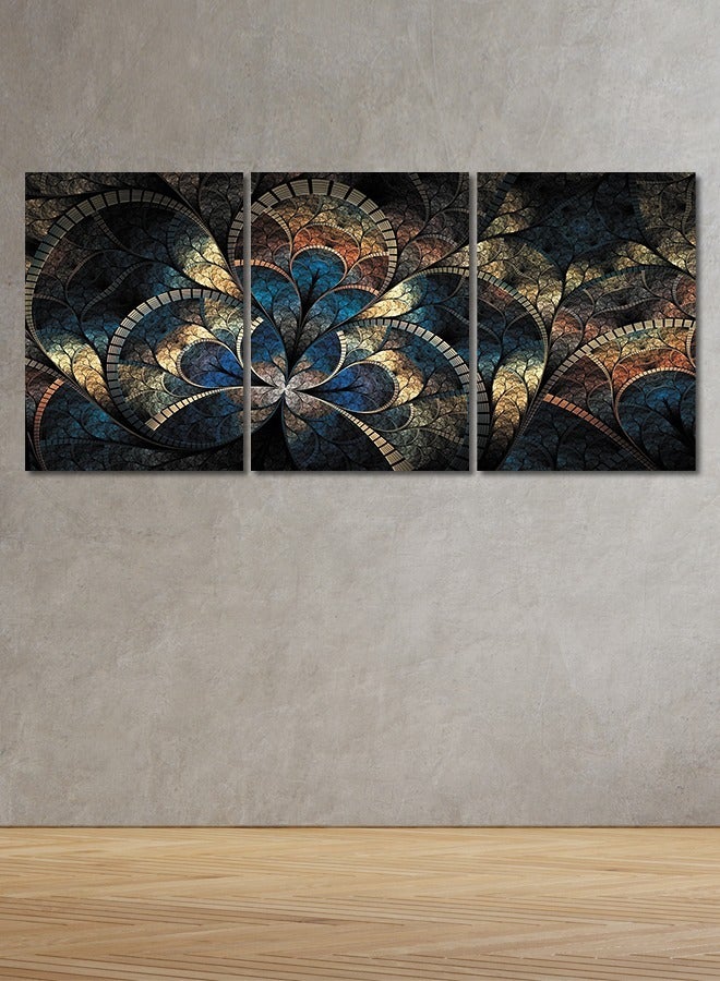 ماركتنا طقم من ثلاث لوحات كانفس على إطار خشبي بتصميم عصري - Image 1