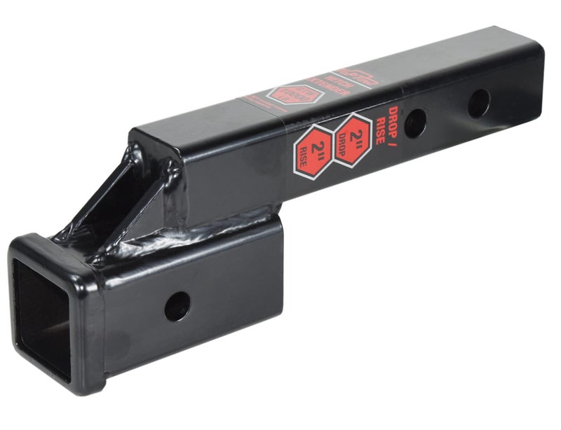 TOPTOW 64121 2inch Receiver Trailer Hitch Extension Riser with 2inch RiseDrop Solid Shank 10000lbs Capacity AntiRattle Bolt