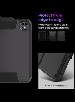 Spigen غطاء حماية Ultra Hybrid Pro لجهاز iPad Pro مقاس 13 بوصة (2024) M4 مع ظهر شفاف وحامل قلم رصاص - أسود  - Image 4