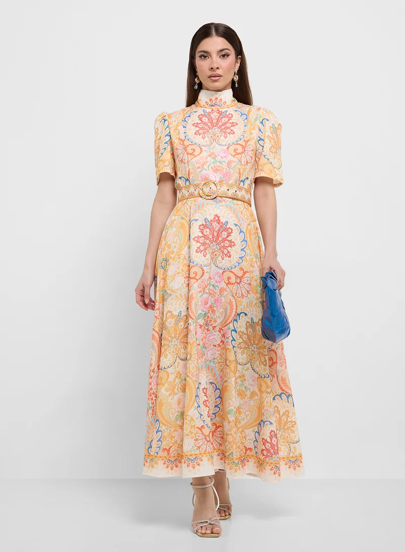 ELLA Abstract Print Dress