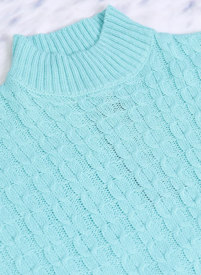 Tokyo Talkies Tokyo Talkies Cable Knit High Neck Sweater