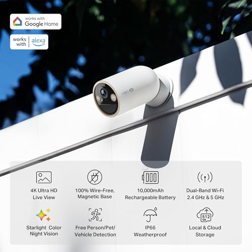 Tapo MagCam 4K Outdoor Wireless Security Camera Up to 200Day Battery Magnetic Mount PersonVehicle Detection SubscriptionFree Local Storage or Optional Cloud Compatible with Alexa C460 - Image 3