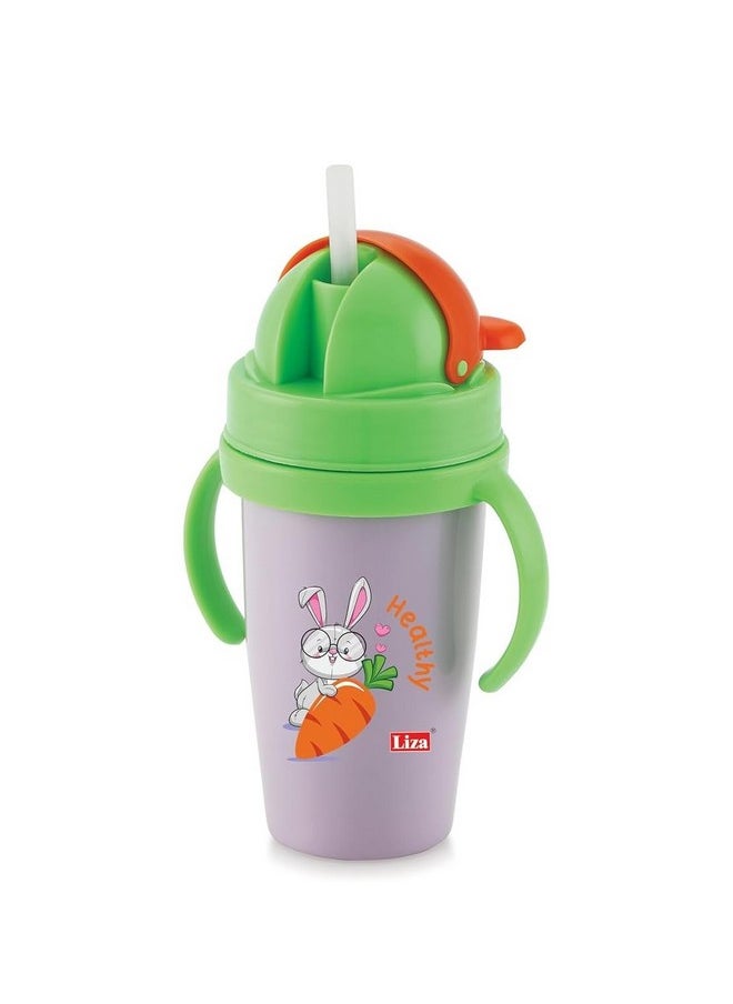 Csm - Premium Baby Sipper Anti Spill Sippy Cup With Soft Silicone Straw Bpa Free & Non Toxic For Baby/Kids Of 9+ Months - (360 Ml, Violet) - Image 1