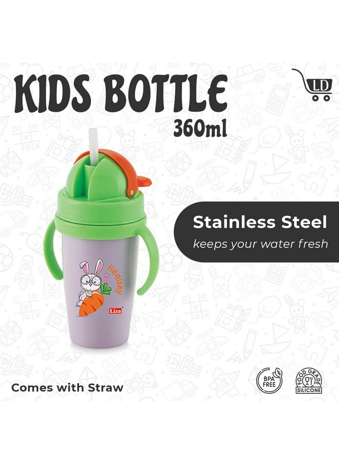 Csm - Premium Baby Sipper Anti Spill Sippy Cup With Soft Silicone Straw Bpa Free & Non Toxic For Baby/Kids Of 9+ Months - (360 Ml, Violet) - Image 1