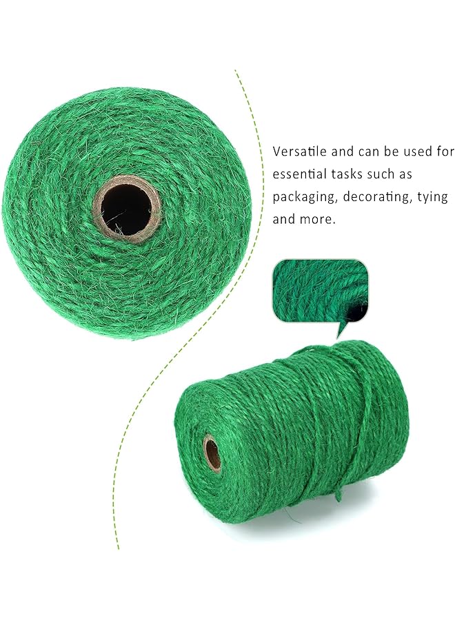 erorex 328Ft Green Jute Twine Rope For Crafts Gardening And Decor Durable Colored Cord For Gift Wrapping Packing And Wedding Diy Natural Fiber Material - Image 4