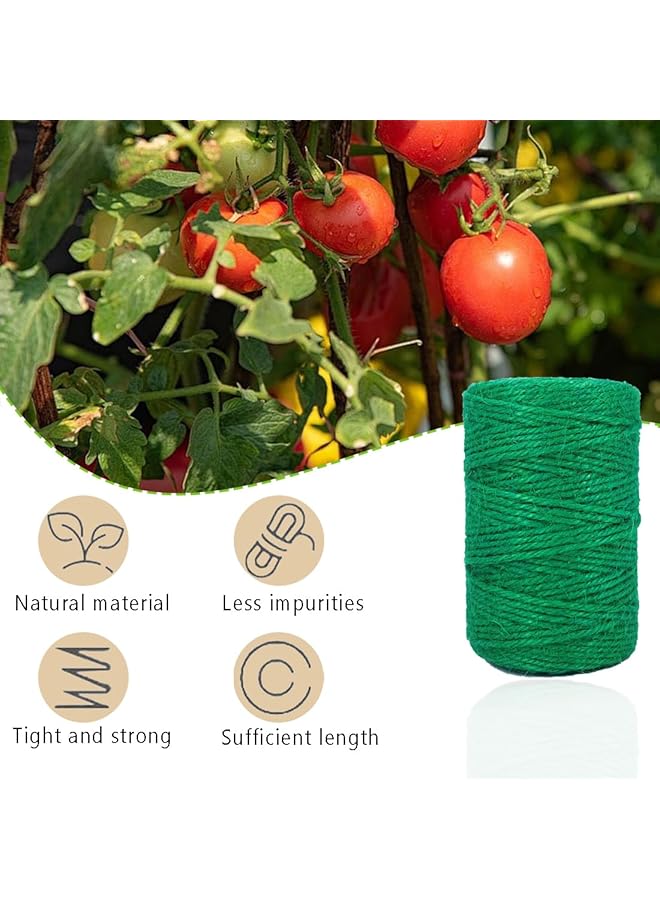 erorex 328Ft Green Jute Twine Rope For Crafts Gardening And Decor Durable Colored Cord For Gift Wrapping Packing And Wedding Diy Natural Fiber Material - Image 5