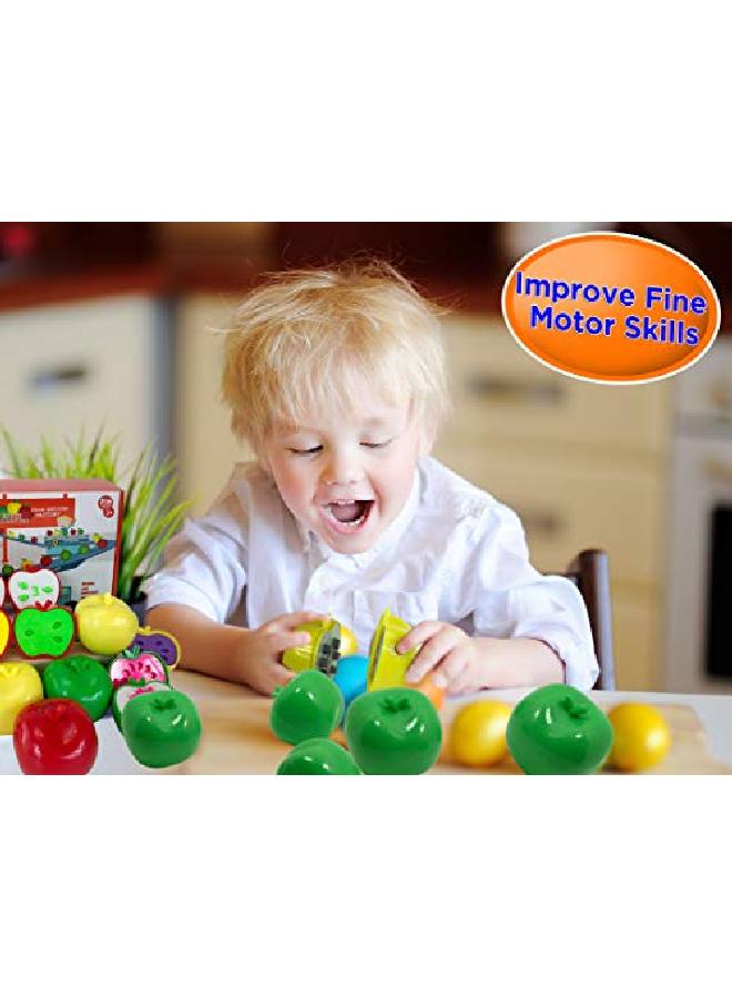Skoolzy ألعاب عد الأطفال ألعاب STEM مصنع التفاح ألعاب تعليمية للأطفال بعمر 3 سنوات +، مهارات حركية دقيقة، فرز الألوان، ألعاب مونتيسوري للأطفال، هدايا عيد الفصح للأطفال، أنشطة تعليمية - Image 5