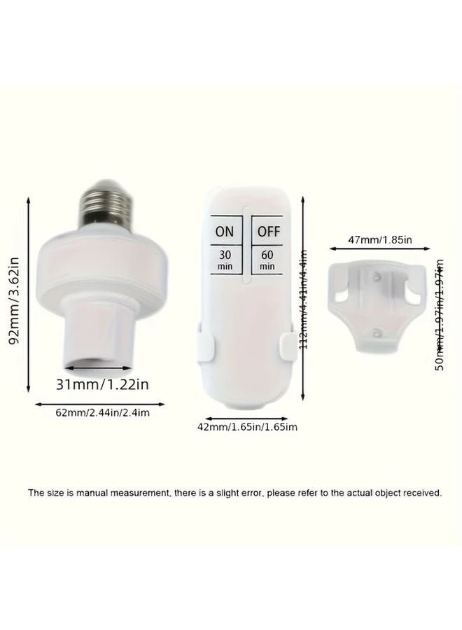 1pc E27 Infrared Lamp Holder 2 Gear Timer 15 30min Plug and Play Smart Lighting - Image 3