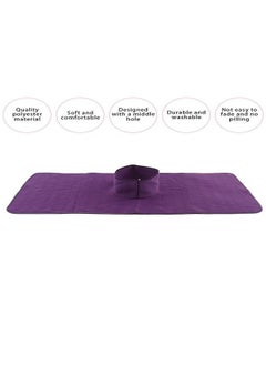 NIBEMINENT Reusable Spa Steam Massage Towel Washable Beauty Salon Bed Sheet for Skin Care 35 x 90cmPurple  - Image 5