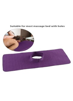 NIBEMINENT Reusable Spa Steam Massage Towel Washable Beauty Salon Bed Sheet for Skin Care 35 x 90cmPurple  - Image 3