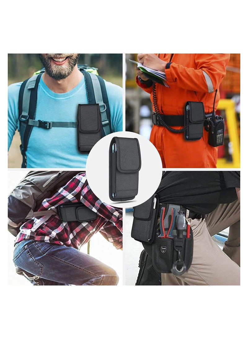 KASTWAVE - Cell Phone Pouch, Nylon Holster Case, for Samsung Galaxy S20 S21 Plus Note 20 Ultra A21 A11 A12 A71 A72 A52 A32 S10 Lite Note 9 8 LG Stylo 6/K51, Moto/Google, X-Large - Image 1