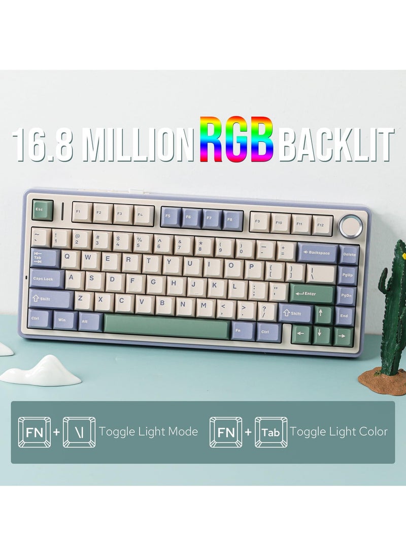 AULA - F75 Mechanical Keyboard RGB Reaper Switch Gaming Keyboard with Bluetooth/2.4GHz/Wired - Image 1