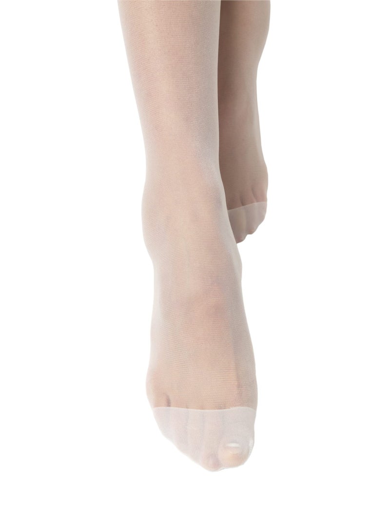 EVERSWE 3 Pairs Women's Sheer Pantyhose 20D, High Waist Control Top Pantyhose Hosiery (Nude, L) - Image 3