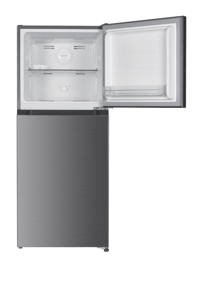 Hitachi 2-Door Top Freezer Refrigerator 181L (6.4 Cu.Ft.), Efficient Inverter Compressor, Reversible Door, Quick Freezing, Tempered Glass Shelves, Inox – HRTN5198MXSA 181 L HRTN5198MXSA grey - Image 4