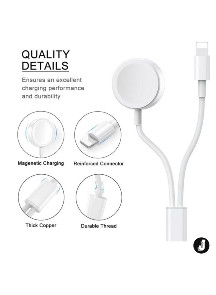JAJEEK "New Apple MFi Certified Magnetic Charging Cable – 4.9ft 2-in-1 for iPhone & Apple Watch" - Image 2