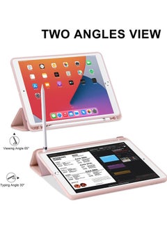 Rock Pow case cover for Apple iPad 10.2 Inch 2021/2020/2019 (9th/8th/7th) Model with Pencil Holder,Slim Tablet Cover with Soft TPU Back,Auto Wake/Sleep for iPad 10.2 inch  - Image 5