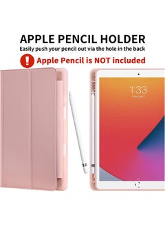 Rock Pow case cover for Apple iPad 10.2 Inch 2021/2020/2019 (9th/8th/7th) Model with Pencil Holder,Slim Tablet Cover with Soft TPU Back,Auto Wake/Sleep for iPad 10.2 inch  - Image 3