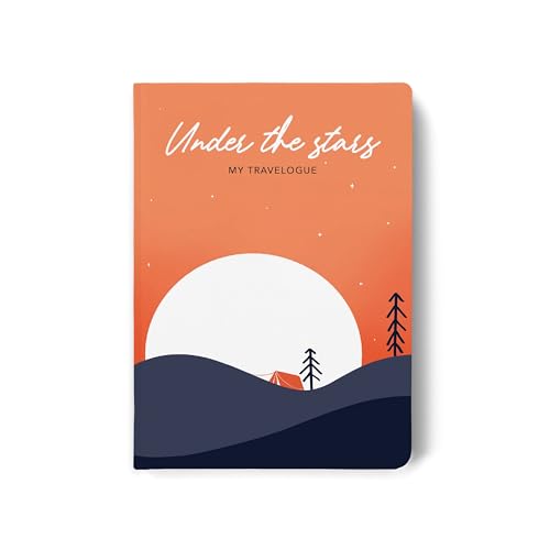 The Journal Lab My Travelogue Travel Journal Scrapbook for Adults & Kids; Travel Diary with Pockets, Space for Fun Prompts, Travel Memories; Best for Travel Gifts, 176 pages Camping - Image 1