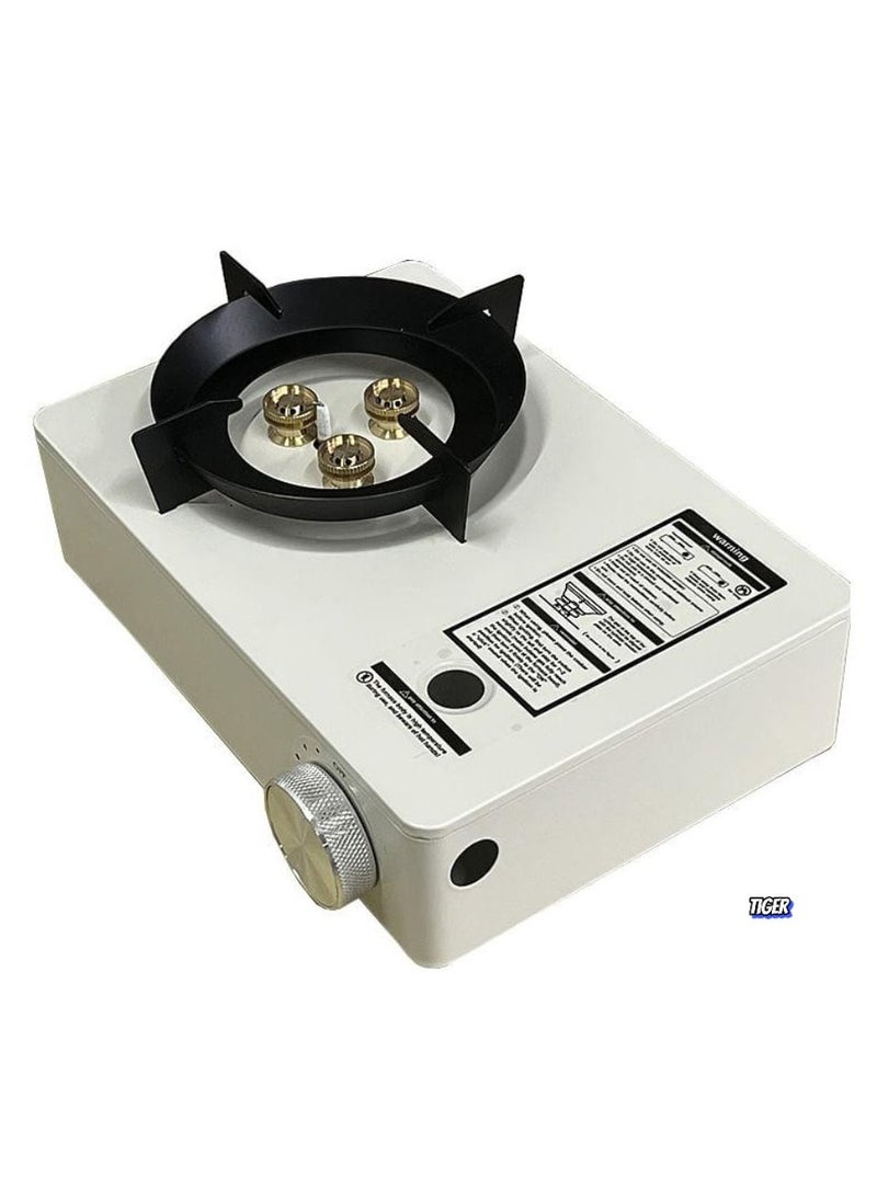 JAJEEK موقد تسخين الغاز للتخييم والنزهات - فرن طهي متعدد الوظائف، صينية شواء، وموقد للشواء - موقد خارجي محمول مع لهب قابل للتعديل للطهي والشواء والتحميص - مثالي للتخييم، والمشي، والشواء، والنزهات - Image 1