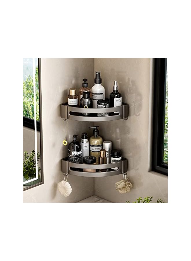 Raxoom Caddy Shelf, Bathroom Shower Rack Shelving, No Drilling Wall Mounted Shower Organizer, Rustproof Bath Storage Basket for Toilet, Kitchen - Image 2