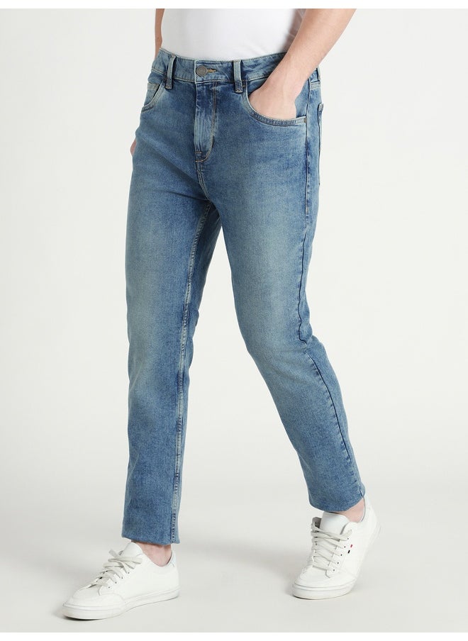 Dennis Lingo Men's Tapered Fit Light Blue Cotton Jeans - Effortless Style  - Image 5