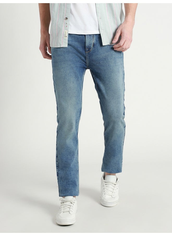 Dennis Lingo Men's Tapered Fit Light Blue Cotton Jeans - Effortless Style  - Image 3