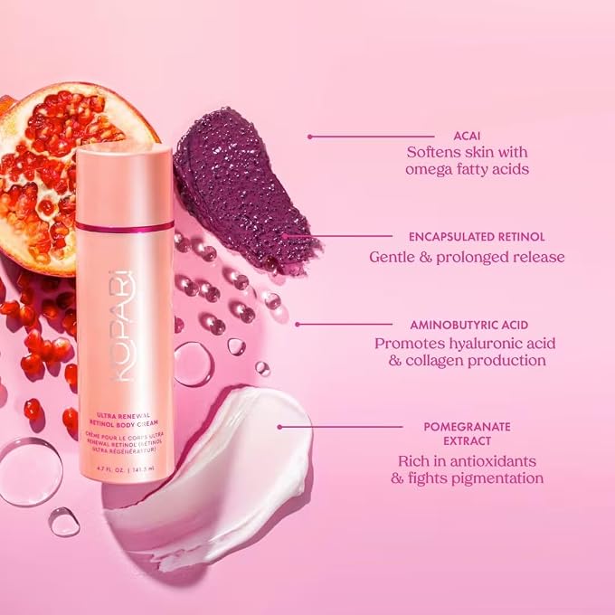 Kopari Ultra Renewal Retinol Body Cream, Infused with Acai & Encapsulated Retinol, Treat Fine Lines & Crepey Skin, Resurface & Boosts Collagen, 4.7 oz - Image 2