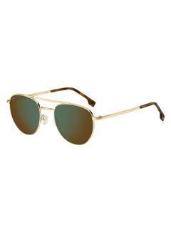 HUGO BOSS نظارة شمسية مستطيلة الشكل للرجال مع حماية من الأشعة فوق البنفسجية BOSS 1631/S GREEN 47 - مقاس العدسة: 46.8 مم - ذهبي  - Image 1