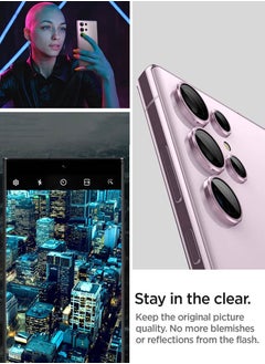 Spigen Glastr Ez Fit Optik Pro (2 Pack) for Samsung Galaxy S23 Ultra Camera Lens Screen Protector - Lavender  - Image 4