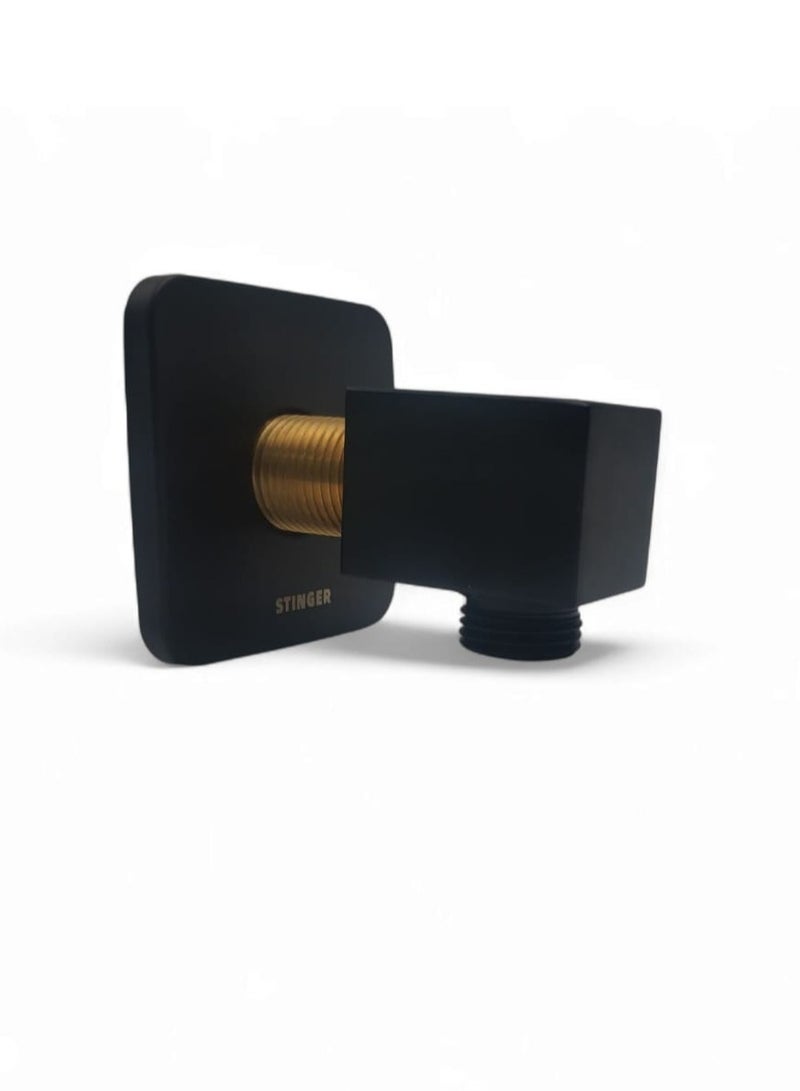 Concealed shower elbow with black sunshade, compatible with most shower and tubing systems. - Image 4
