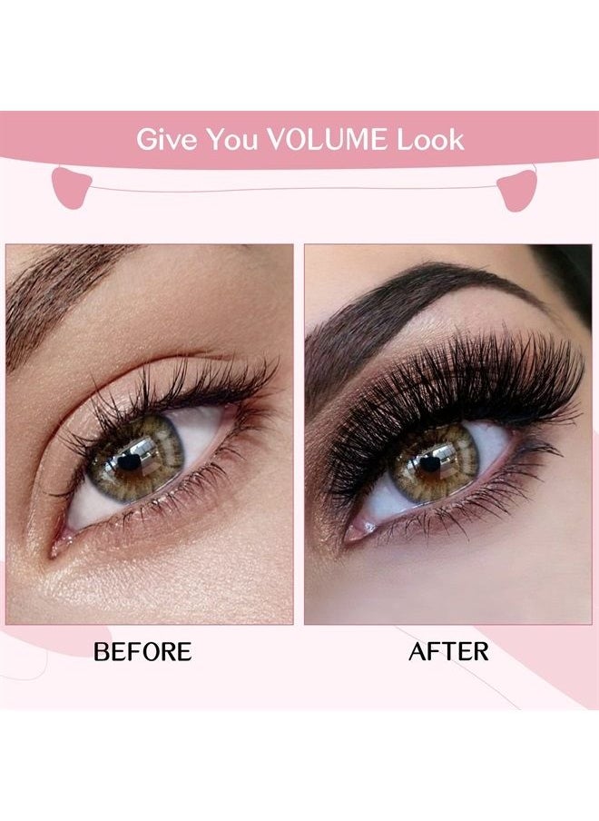 PRO LASHBEAUTY Cluster Lashes 72 Pcs Lash Clusters DIY Eyelash Extension Individual Lashes D-10mm Thin Band Easy to Apply at home Lashes (First Glance, D-10mm)  - Image 3