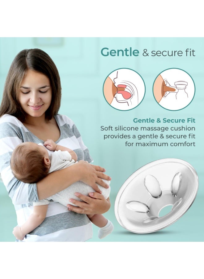 لوفلاب مضخة الثدي اليدوية من لوف لاب، 3 مستويات لضبط الشفط، وسادة تدليك سهلة ومقبض مريح لاستخراج حليب الثدي بسهولة وبدون ألم، خالية من قطعتين من وسادات الثدي، ناعمة ولطيفة، خالية من مادة بيسفينول أ. - Image 2