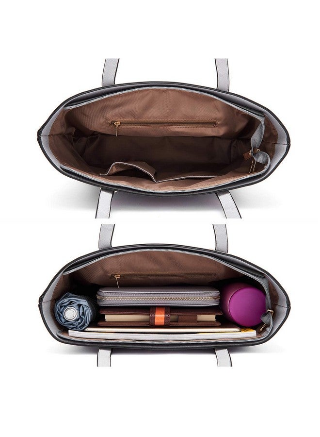 Soperwillton Handbag for Women Wallet Tote Bag Shoulder Bags Top Handle Satchel 5pcs Purse Set - Image 4