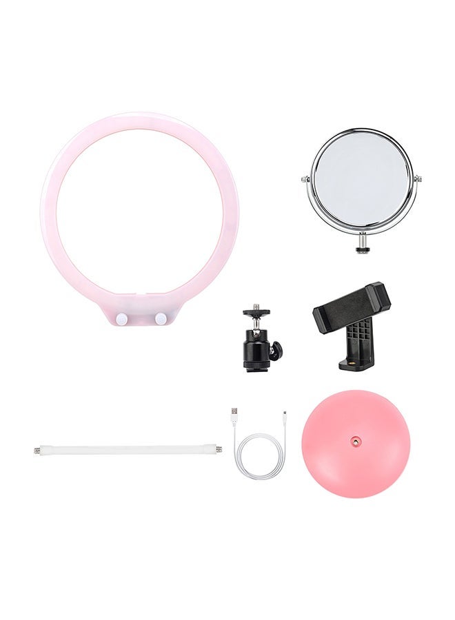 NIBEMINENT Portable LED Camera Photo Studio Ring Light Kit For DSLR Pink  - Image 1