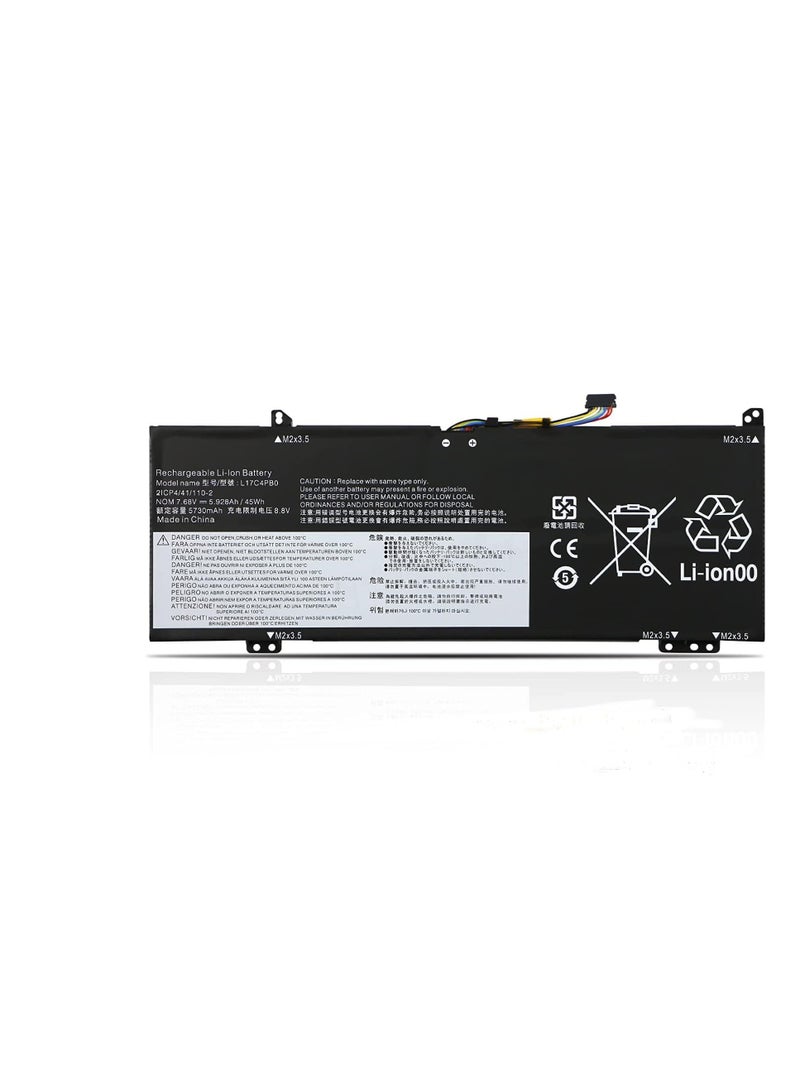 Terabyte 7.68V 45Wh 5928mAh L17C4PB0 Laptop Battery Compatible for Lenovo Flex 6-14ARR 6-14IKB IdeaPad 530S-14IKB 530S-14ARR 530S-15IKB Yoga 530-14ARR 530-14IKB - Image 1