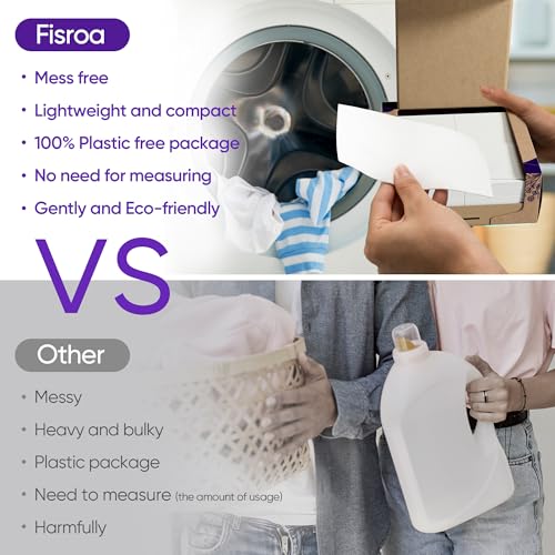 Fisroa Lavender Laundry Detergent Sheets Travel Eco-friendly 300 Loads Fisroa Clothes Washing Detergent Sheets Plastic-Free Washer Strips Liquidless Laundry Strips Tablet - Image 3