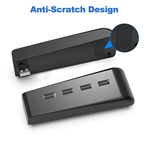 NexiGo PS5 4 Ports USB Hub, [Minimalist Design], High-Speed Data Transfer, Fast Charging Ports for DualSense Controller, Splitter Expander for PlayStation 5 Disc & Digital Edition - Image 4