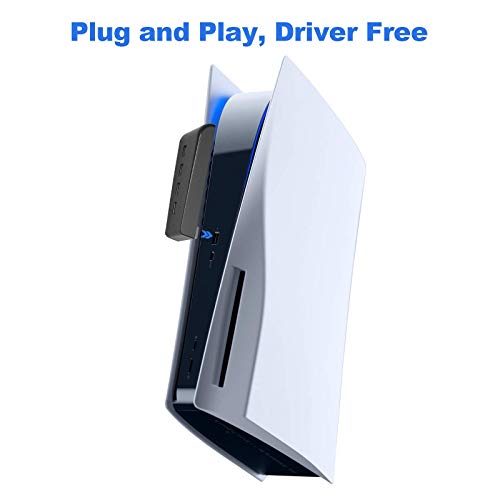NexiGo PS5 4 Ports USB Hub, [Minimalist Design], High-Speed Data Transfer, Fast Charging Ports for DualSense Controller, Splitter Expander for PlayStation 5 Disc & Digital Edition - Image 5