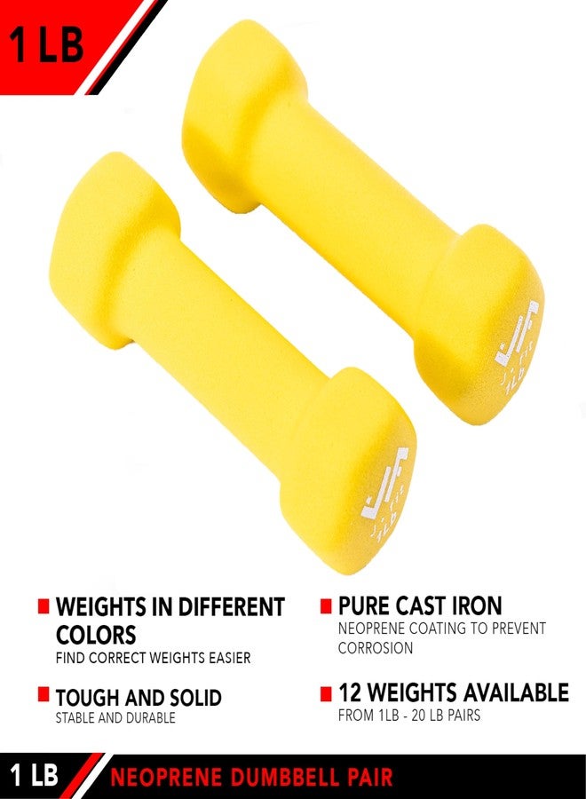 JFIT Neoprene Dumbbell Pairs, 1 LB - Image 4