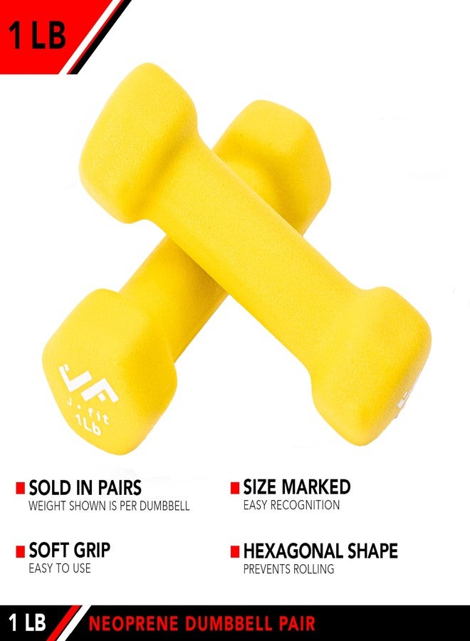 JFIT Neoprene Dumbbell Pairs, 1 LB - Image 3