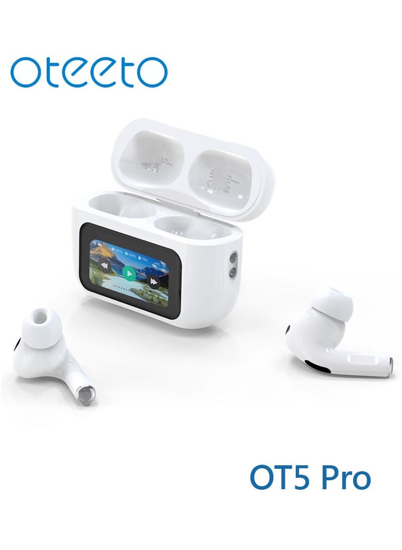 Oteeto Oteeto OT5 Pro Wireless Eabuds With Smart Diplay Hi-Fi Sound Quality and Noise Cancellation Designed For iPhones and iPads  - Image 3
