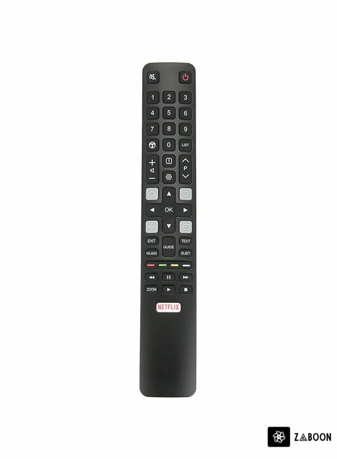 Zaboon Remote Control For Tcl 4K Screen Black