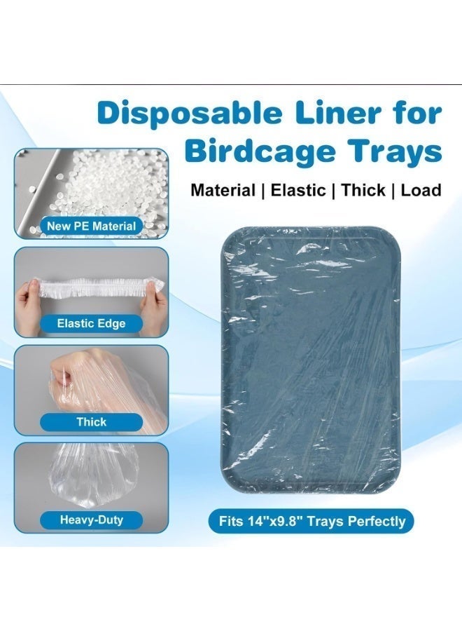 50Pcs Disposable Bird Cage Liners Elastic Small Animal Cage Tray Cover Film for Hamster Parrot Canary Guinea Pig Pet Waste Cleaning Mats (Fits Up to 40x30cm) - Image 4