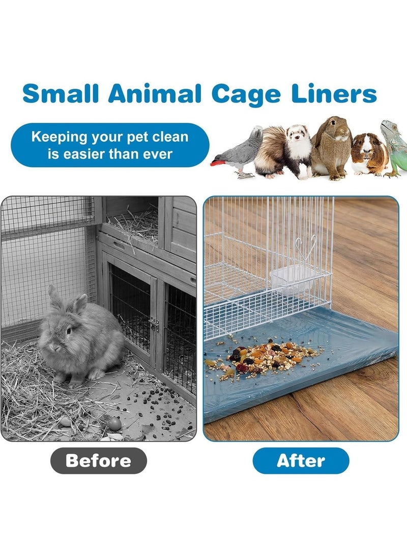 50Pcs Disposable Bird Cage Liners Elastic Small Animal Cage Tray Cover Film for Hamster Parrot Canary Guinea Pig Pet Waste Cleaning Mats (Fits Up to 40x30cm) - Image 5