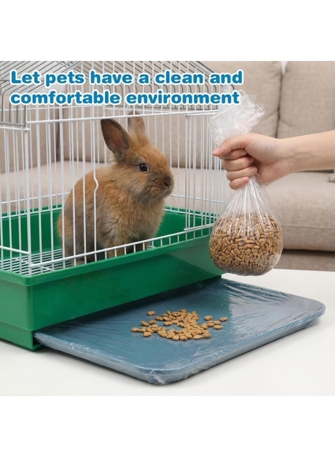 50Pcs Disposable Bird Cage Liners Elastic Small Animal Cage Tray Cover Film for Hamster Parrot Canary Guinea Pig Pet Waste Cleaning Mats (Fits Up to 40x30cm) - Image 3