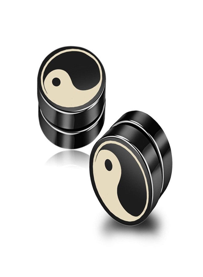 Buildcon Magnetic Earrings, Non Piercing Earrings for Men and Women, Stylish Magnetic Studs for Sensitive Skin, Fashion Accessories for men and Special Occasions, 10x10mm Metal Design - Image 1