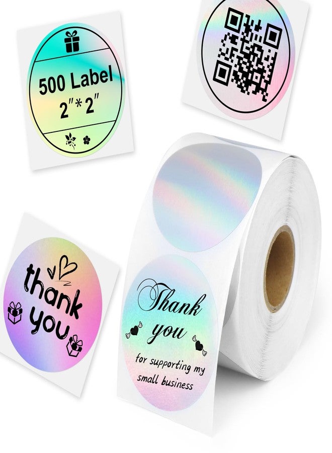 AirSun 2inch Thermal Labels, 500 Pcs Round Self-Adhesive Direct Thermal Printer Label for Color Coding Label Printer, Logo, Name Price Tag, Shipping Address, Thank You Small Business QR Code - Image 1