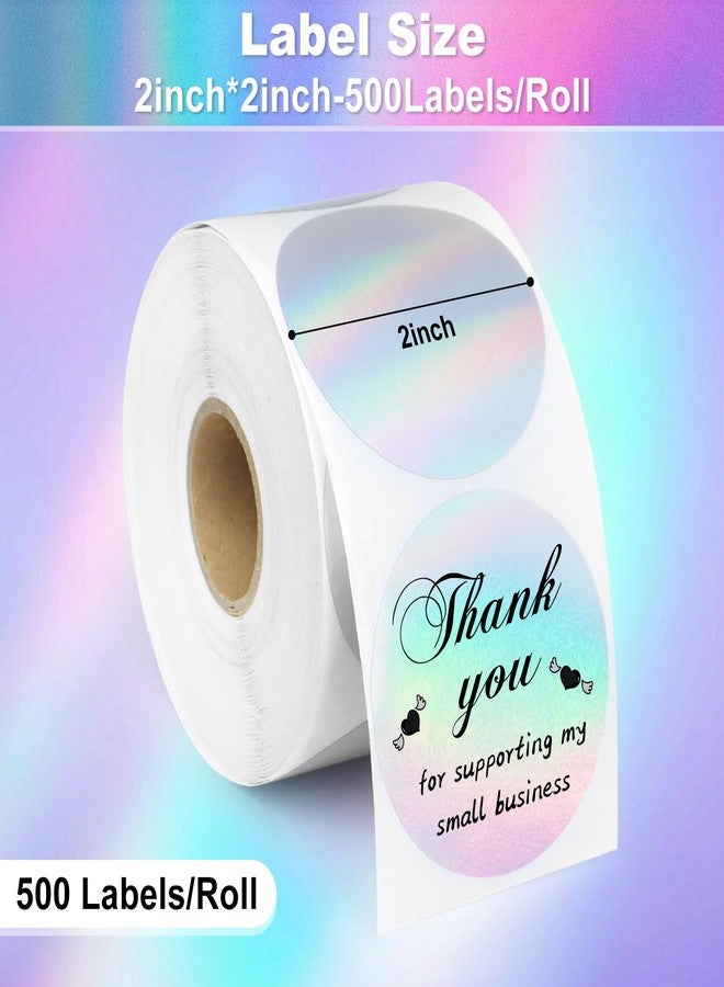 AirSun 2inch Thermal Labels, 500 Pcs Round Self-Adhesive Direct Thermal Printer Label for Color Coding Label Printer, Logo, Name Price Tag, Shipping Address, Thank You Small Business QR Code - Image 5