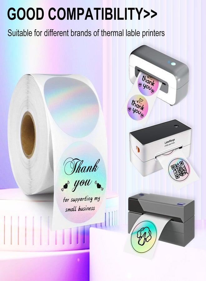 AirSun 2inch Thermal Labels, 500 Pcs Round Self-Adhesive Direct Thermal Printer Label for Color Coding Label Printer, Logo, Name Price Tag, Shipping Address, Thank You Small Business QR Code - Image 3